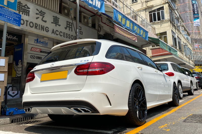 Mercedes Benz W205 S20 C43 AMG and Vossen HF7 Wheels and tyre shop hk and Michelin PS4S tyre and 呔鈴