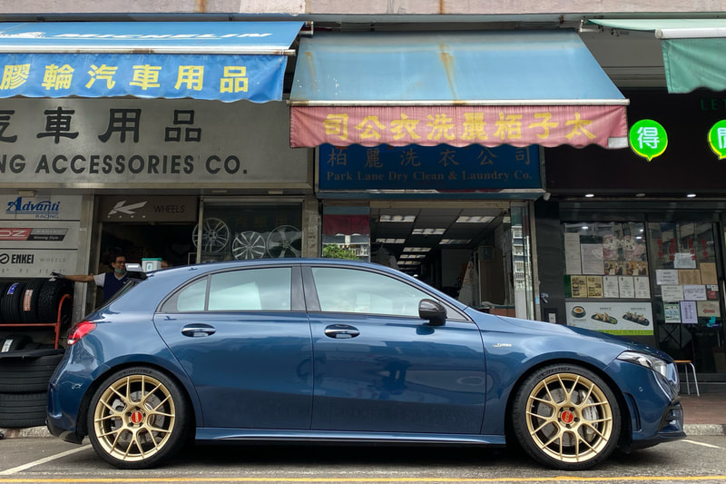 Mercedes benz AMG A35 w177 and BBS REV7 Wheels and tyre shop hk  and bbs forged wheels