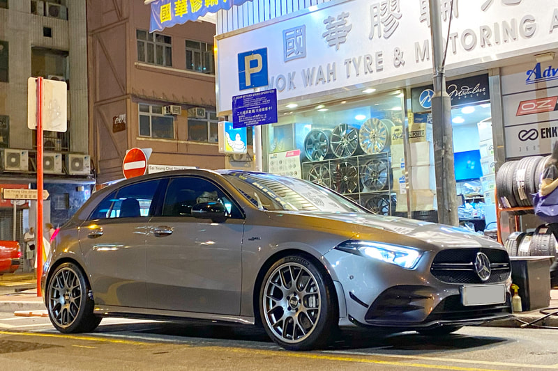 Mercedes Benz W177 AMG A35 A250 and BBS CHR Wheels and michelin ps4s tyre and tyre shop hk and 呔鈴 and 輪胎店