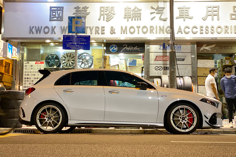 Mercedes Benz W177 AMG A45S and TWS ex-fmII ex-fm2 Monoblock Wheels and tws forged wheels and tyre shop hk and 呔鈴
