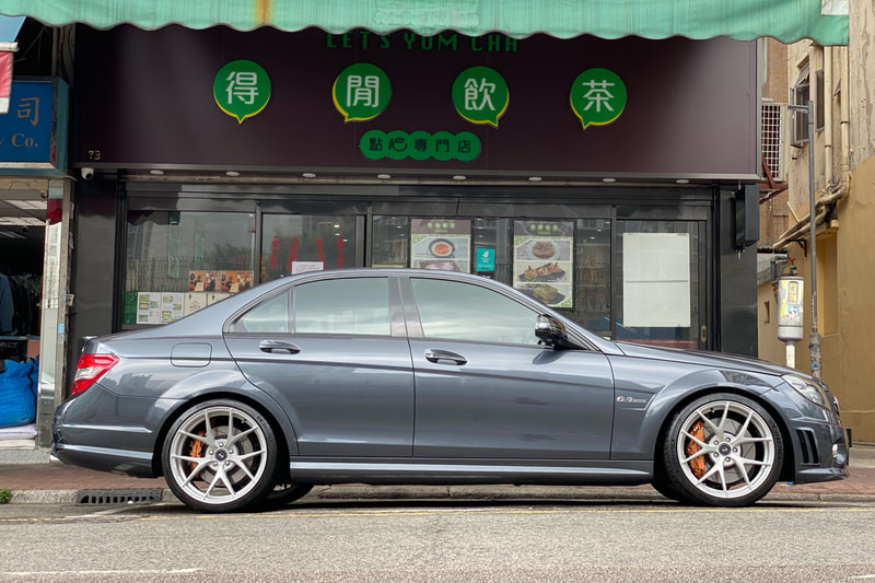 Mercedes Benz W204 C63 and PUR Wheels FL04 Euro Silver and wheels hk and 呔鈴