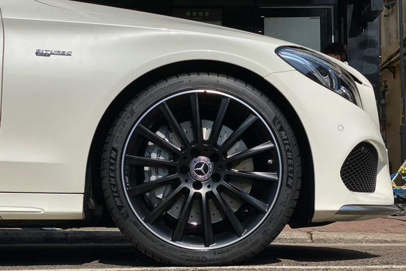 Mercedes Benz AMG w205 C Class C43 and AMG Multispoke wheels and wheels hk and tyre shop hk and a20540154007x71 and a20540166007x71 and 呔鈴