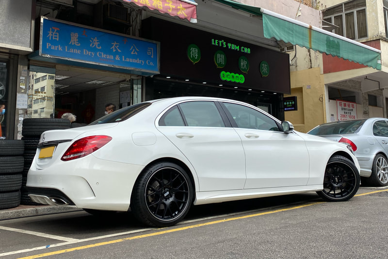 Mercedes Benz W205 C Class sedan annd BBS CHR Wheels and wheels hk and tyre shop hk and 呔鈴 and Michelin PS4S tyres