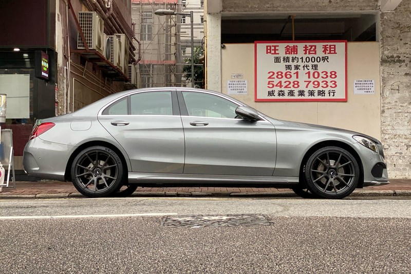 Mercedes Benz  W205 C Class and Vorsteiner Wheels VFF107 and wheels hk and 呔鈴 and tyre shop hk