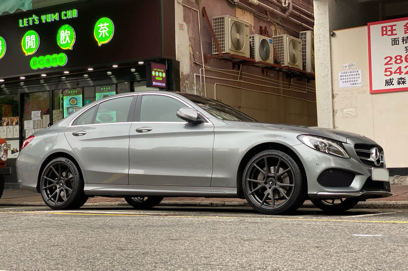 Mercedes Benz  W205 C Class and Vorsteiner Wheels VFF107 and wheels hk and 呔鈴 and tyre shop hk