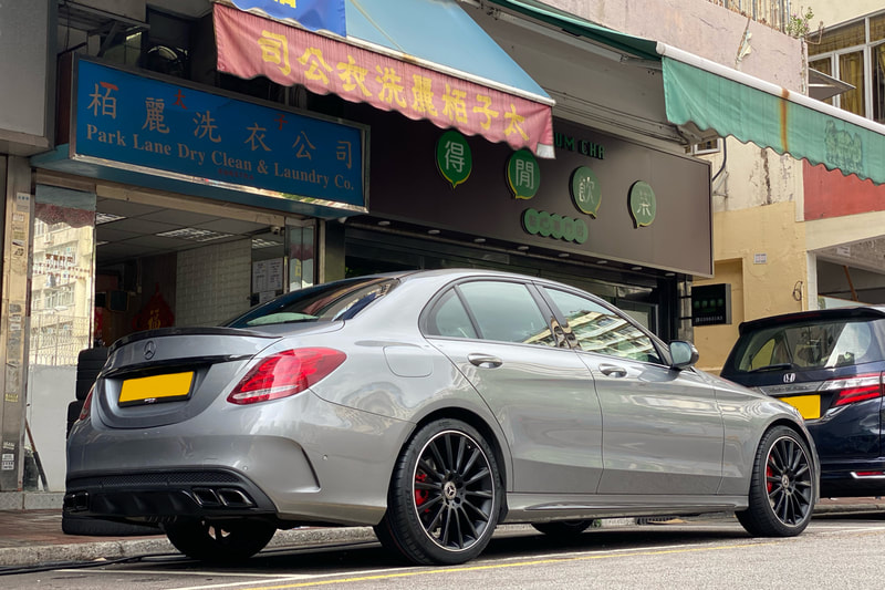 Mercedes Benz W205 C200 and AMG Multispoke Wheels and A20540154007X71 and A20540166007x71 and michelin ps4s and 輪胎店