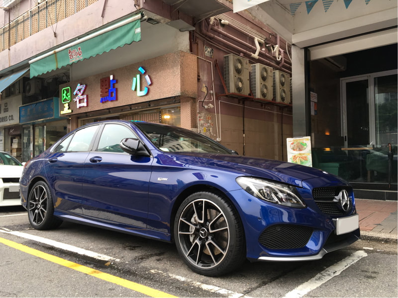 AMG 5 twin spoke Wheels and Mercedes Benz W205 Class and wheels hk and 呔鈴 and a2054014900 and a2044016500