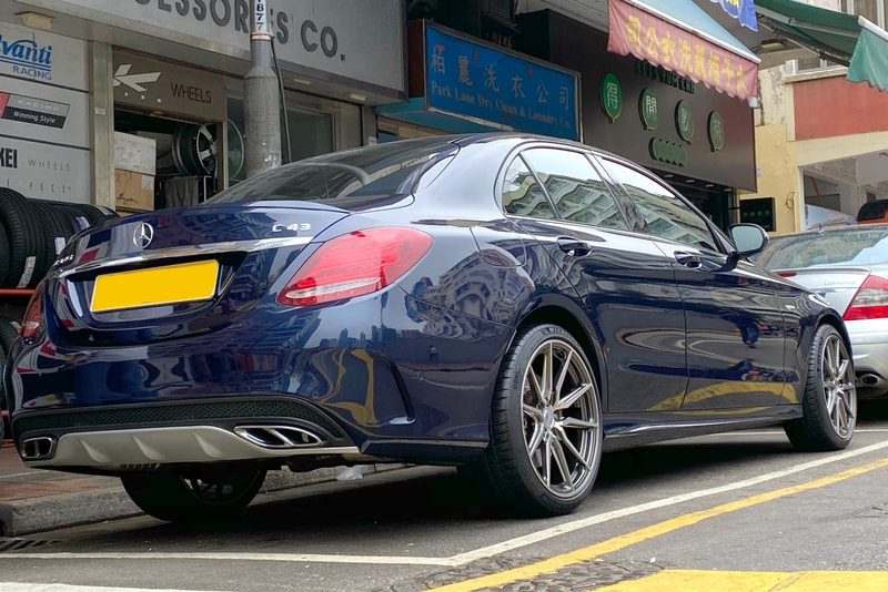 Mercedes Benz C43 AMG and Vossen HF3 Wheels and tyre shop hk and Michelin ps4s tyre and 呔鈴