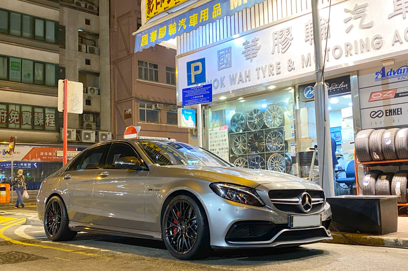 Mercedes Benz W205 C Class AMG C63S and Vorsteiner Wheels VFF107 and wheels hk and 呔鈴