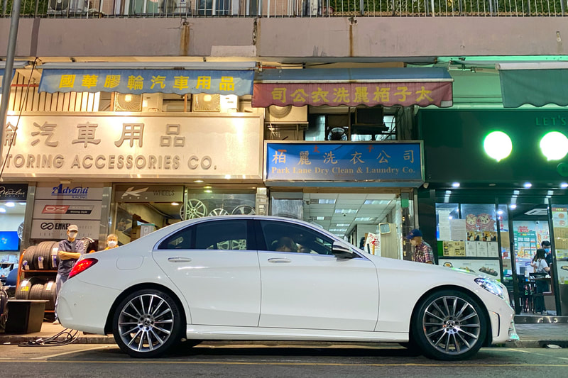 Mercedes Benz W205 C class and AMG Multispoke Wheels and A2054011400 and Tyre shop hk 