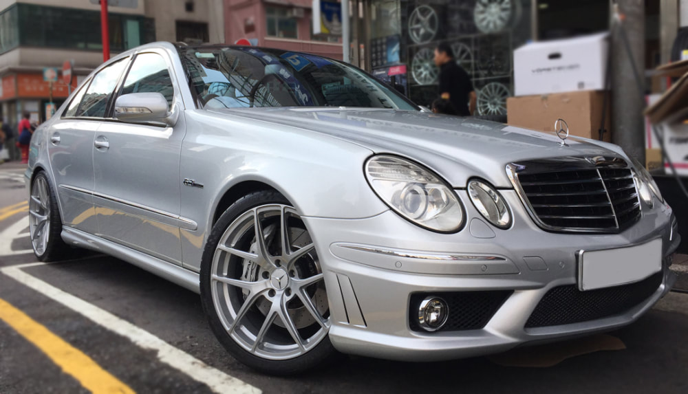 mercedes benz w211 e63 and modulare wheels b18evo and wheels hk and tyre shop hk