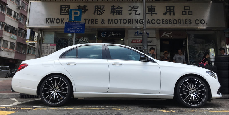 Mercedes Benz W213 E Class and AMG Multispoke Wheels Black and wheels hk and 呔鈴