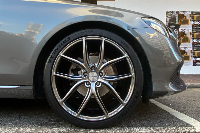 Mercedes Benz W213 E Class E200 and RAYS 2x5TW Wheels and tyre shop hk and Michelin PS4S tyre