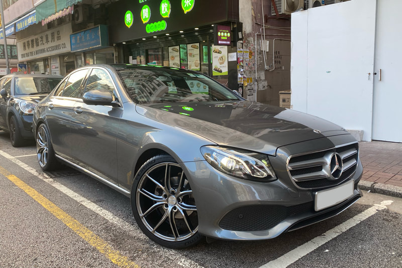 Mercedes Benz W213 E Class E200 and RAYS 2x5TW Wheels and tyre shop hk and Michelin PS4S tyre