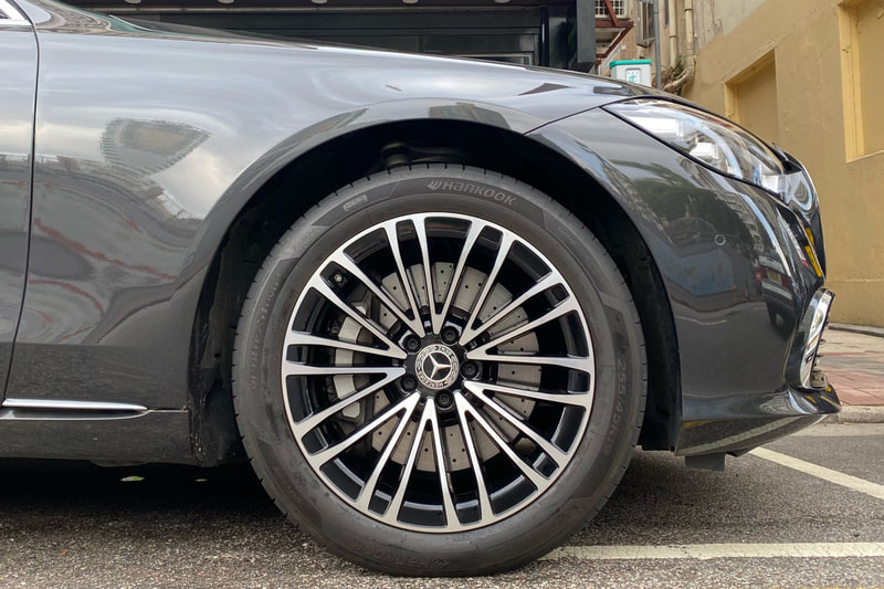Mercedes Benz W223 S Class and Mercedes 10 Spoke Wheels and A22340133007X23 and A22340134007X23 and Hankook S1 Evo 3 tyres and wheels hk and 呔鈴 and 輪胎店