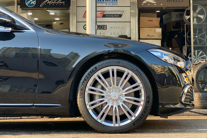 Mercedes Benz W223 S Class and Mercedes Benz 10 Double Spoke wheels and A22340140007x15 and a22340141007x15 and felgen hk and 原廠鈴