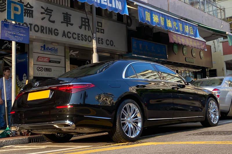 Mercedes Benz W223 S Class S450 and Mercedes Benz 10 Double Spoke Wheels and Michelin Pilot Sport 4 S PS4s tyre and tyre shop hk and A22340140007x15 and A22340141007x15 and 輪胎店