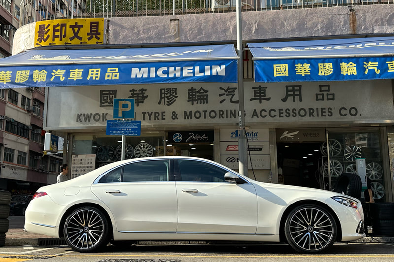Mercedes Benz W223 S Class and AMG Multispoke Forged Wheels and Michelin PS4S tyres and wheels hk and 呔鈴 and 輪胎店