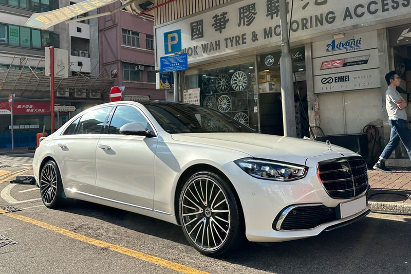 Mercedes Benz W223 S Class and AMG Multispoke Forged Wheels and Michelin PS4S tyres and wheels hk and 呔鈴 and 輪胎店