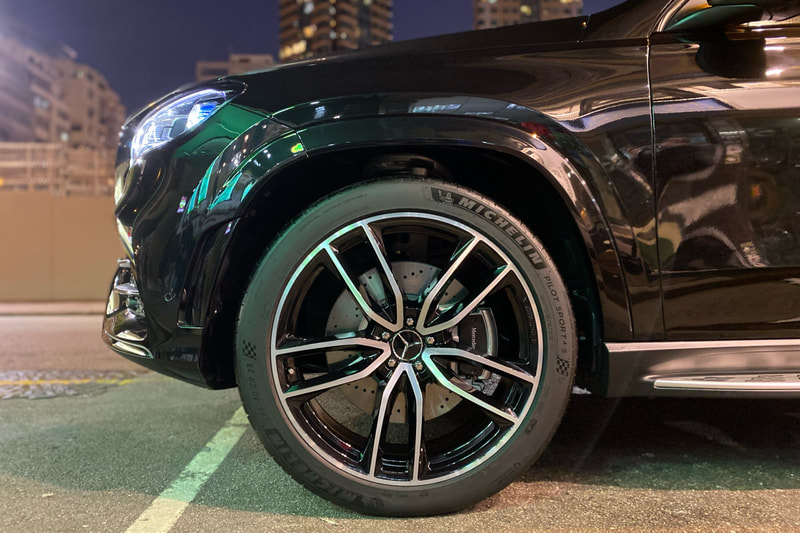 Mercedes Benz X167 GLS SUV and AMG 5 Double Spoke Wheels and Tyre shop hk and Michelin Pilot Sport 4S PS4S tyre and 輪胎店