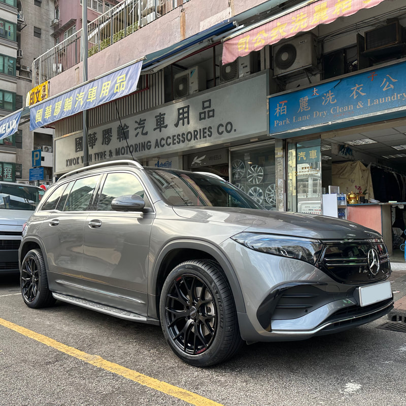 Mercedes Benz EQB and RAYS Homura 2x7FT wheels and tyre shop hk and Michelin Pilot Sport 4 SUV tyre 