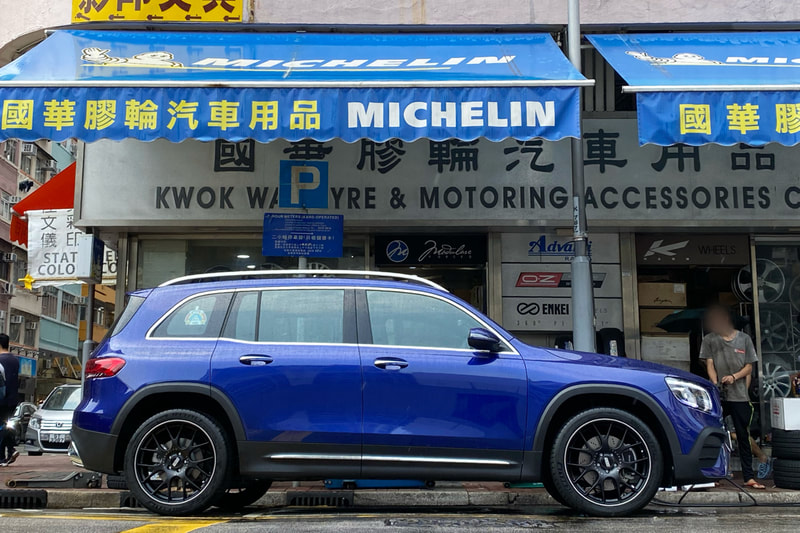 Mercedes Benz X247 GLB and BBS CHR Wheels and tyre shop hk and michelin ps4s tyre and 呔鈴 and benz 原廠鈴