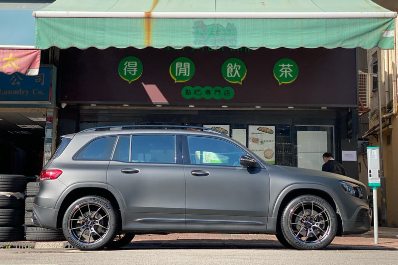 Mercedes benz X247 GLB250 and rays volk racing g025 wheels and michelin ps4s tyre and tyre shop hk and 輪胎店