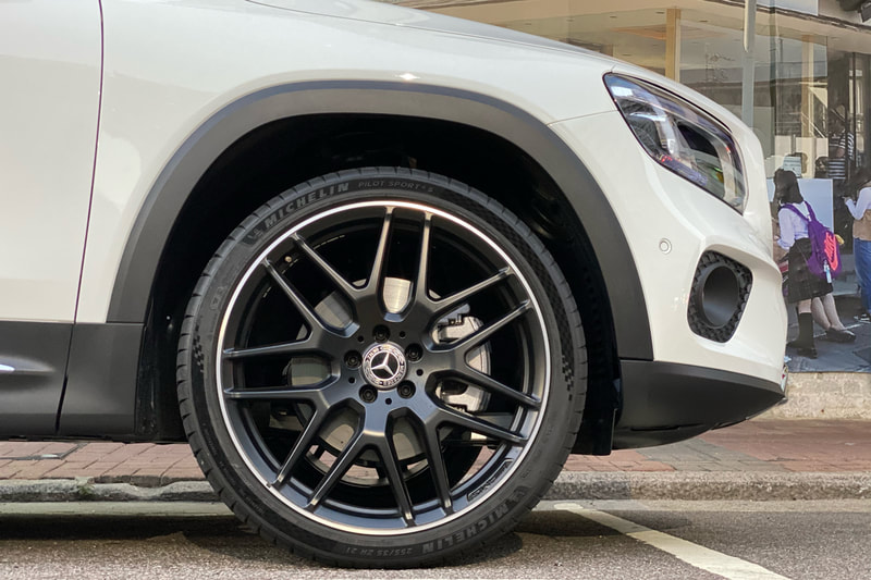 Mercedes Benz X247 GLB GLB250 and GLB35 and AMG Cross Spoke Wheels and tyre shop hk and michelin ps4s tyre and 呔鈴 and benz 原廠鈴