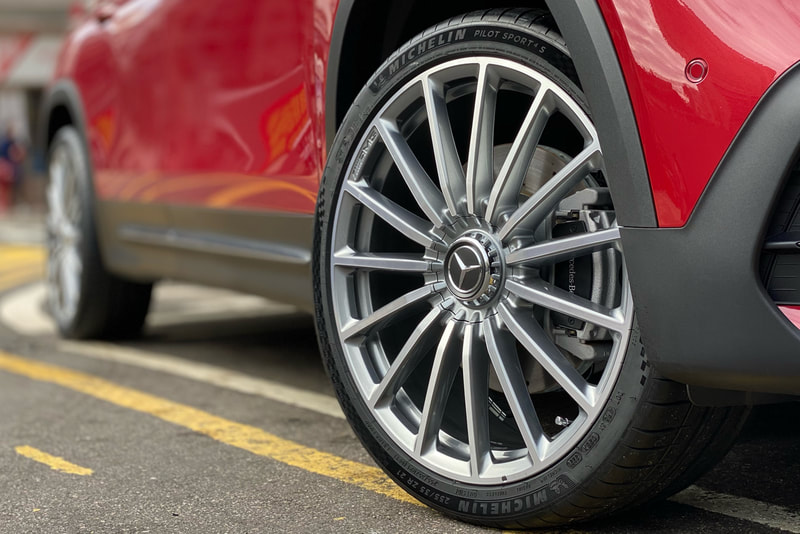 Mercedes Benz X247 GLB and AMG Multispoke Wheels and tyre shop hk and michelin ps4s tyre and 車軨