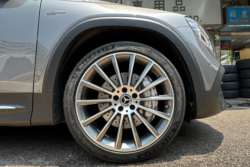 Mercedes Benz X247 GLB AMG GLB35 and AMG multispoke Wheels and tyre shop hk and Michelin PS4S tyre and 呔鈴 and benz 原廠鈴