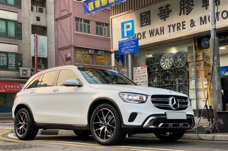 Mercedes Benz X253 C253 GLC and AMG 5 Double SPoke Wheels and tyre shop hk and MIchelin latitude Sport 3 tyres and 車軨