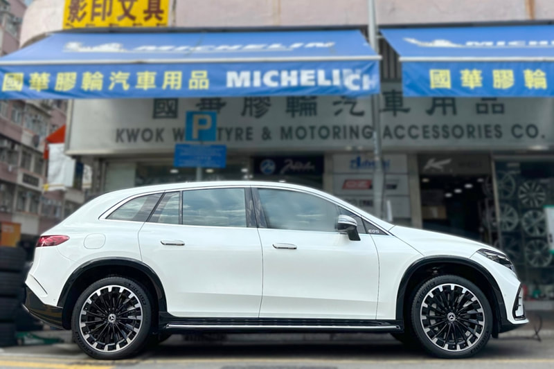 Mercedes Benz X296 EQS SUV and AMG Multispoke Wheels and tyre shop and A29640118007X23