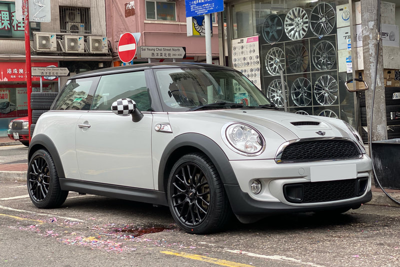 Mini R56 Cooper S and JCW R112 Cross Spoke Challenge Wheel and tyre shop hk and Mini and 輪胎店