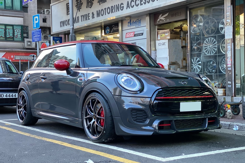 Mini F56 cooper s and jcw wheels and bbs ria wheels and tyre shop hk and 呔鈴 and Bridgestone Potenza RE71rS tyres