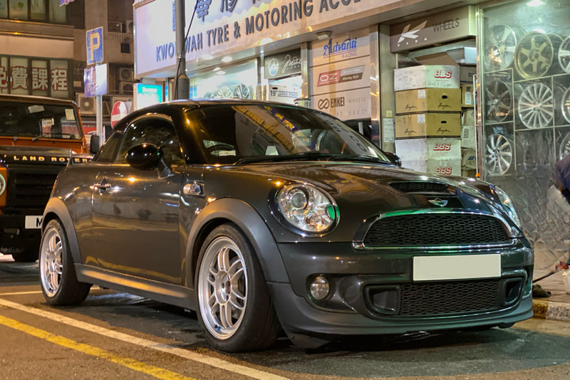 Mini R58 and Enkei Rpf1 wheels and tyre shop and bridgestone RE71R tyre and 呔鈴