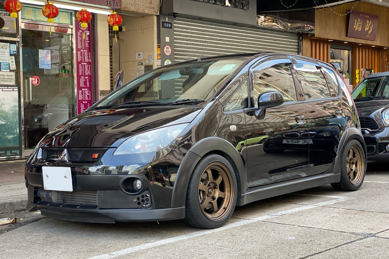Mitsubishi Colt and RAYS Volk Racing TE37V wheels and wheels hk and tyre shop hk and 呔鈴 and bridgestone potenza re71rs tyres