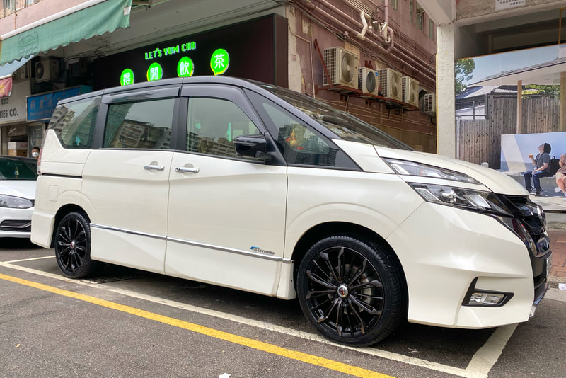 Nissan C27 Serena and RAYS Triaina Wheels and tyre shop hk and Michelin Primacy 4 tyres and 車軨