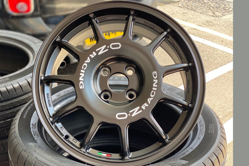 Nissan E13 Note and OZ Racing Leggenda Wheels and tyre shop hk and Bridgestone tyre and 輪胎店