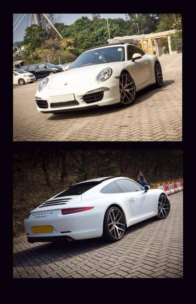 Porsche 911 991 Carrera S and Modulare Wheels B18 and wheels hk and 呔鈴