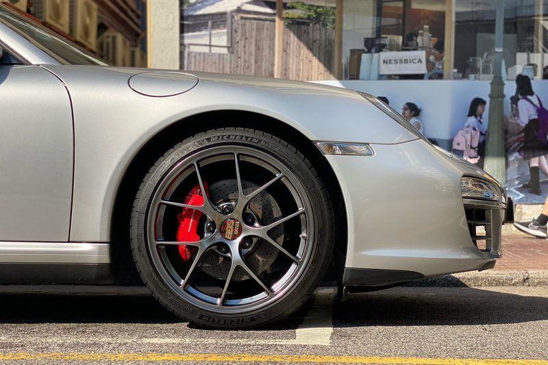 Porsche 911 997 Carrera 4 S and BBS RI-D Wheels RID and Forged Wheels and tyre shop hk and 輪胎店