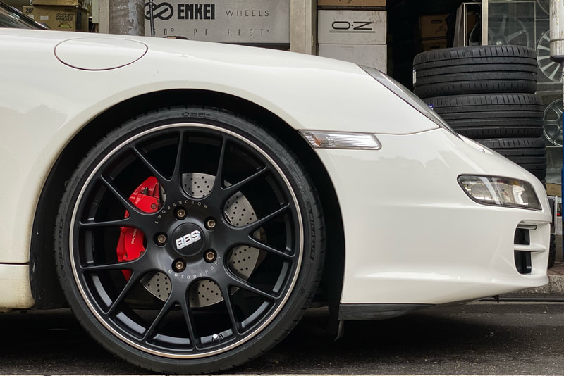 Porsche 997 and BBS CHR CH-R wheels and tyre shop hk and michelin ps4s tyres and 車軨