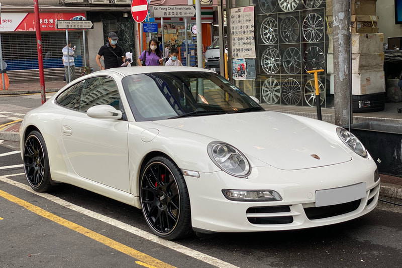 Porsche 997 and BBS CHR CH-R wheels and tyre shop hk and michelin ps4s tyres and 車軨