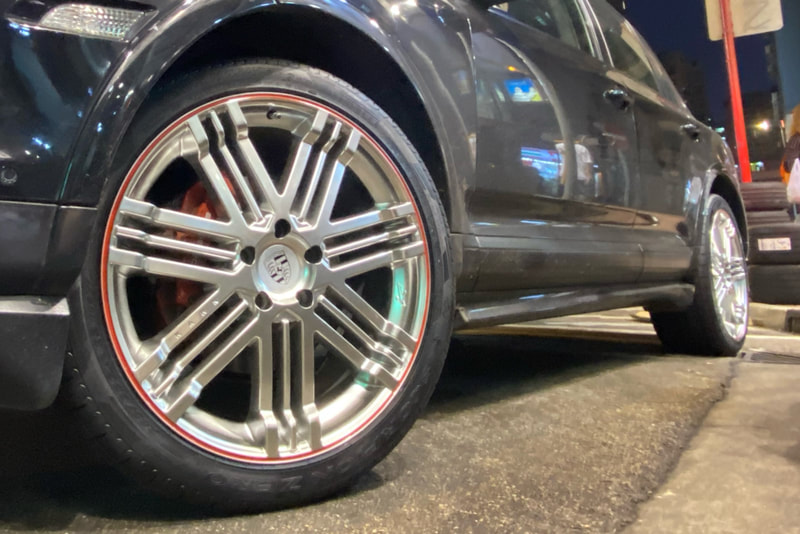 Porsche Cayenne and Kahn Design RST Wheels and Pirelli Scorpion Zero tyres and tyre shop hk and 輪胎店