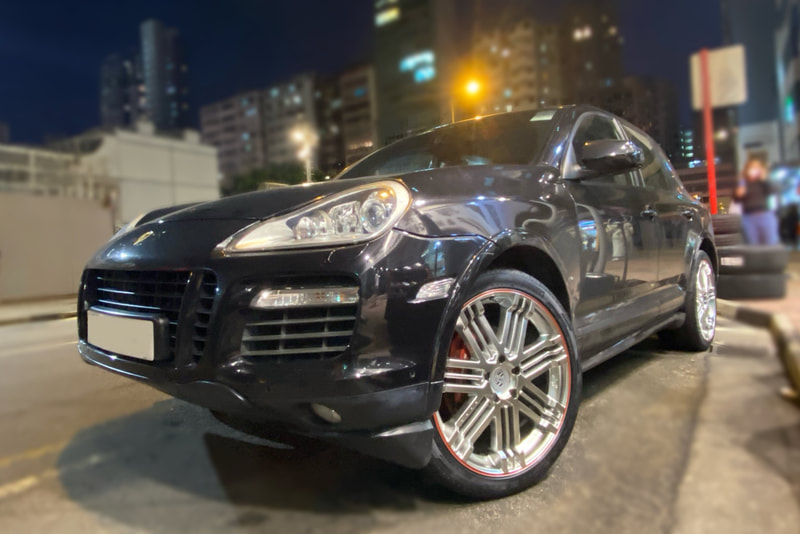 Porsche Cayenne and Kahn Design RST Wheels and Pirelli Scorpion Zero tyres and tyre shop hk and 輪胎店