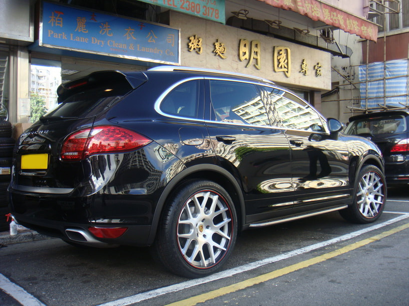 Porsche Cayenne and Modulare Wheels C1 and wheels hk and 呔鈴