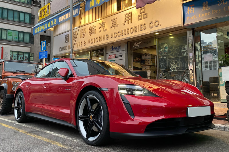 Porsche Taycan and Porsche Mission E Design wheels and tyre shop hk and Goodyear tyres and 呔鈴 and oem wheel hk