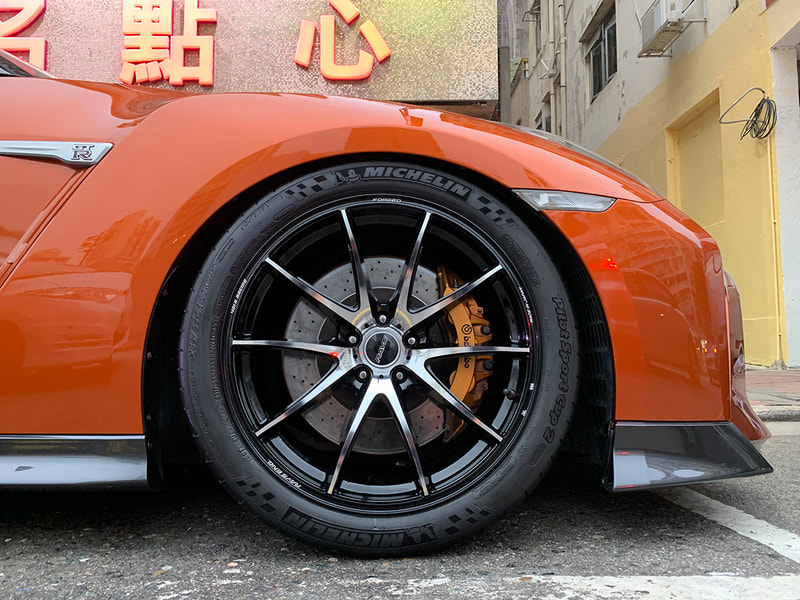 Nissan R35 GTR and RAYS G25 EDGE Wheels and wheels hk and 呔鈴
