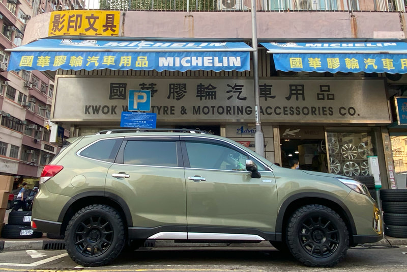Subaru Forester and Motegi Racing MR139 wheels and tyre shop hk and bf goodrich ko2 tyres and 呔鈴 and フォレスター and フォレスターsk