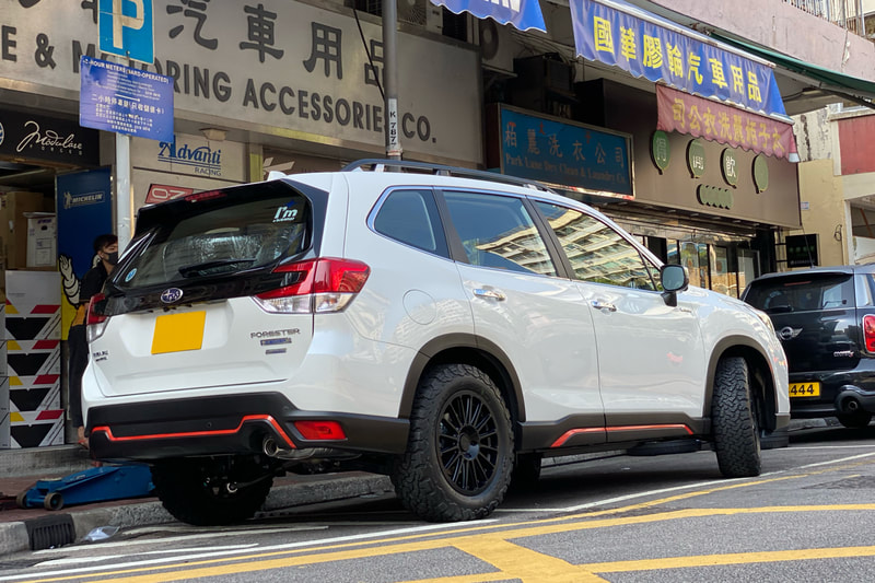 Subaru Forester and Motegi Racing MR141 wheels and tyre shop hk and bf goodrich ko2 tyres and 呔鈴