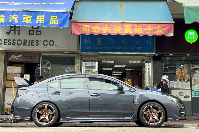 Subaru Impreza WRX STI and advan tc4 wheels and tyre shop hk and 呔鈴